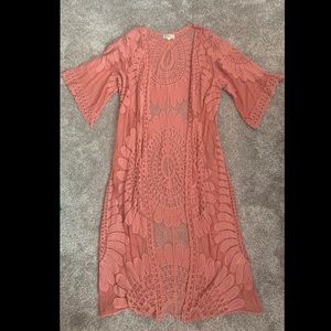 Rebellion Again Lace Duster Kimono Size M